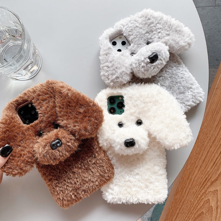Funda TPU iPhone 15 Pro Max Diseño Perro de Peluche (Marrón)