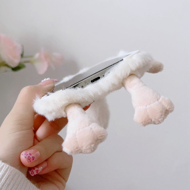 Funda de Teléfono TPU iPhone 12 Pro Diseño Conejo Dientes de Ciervo (Beige)