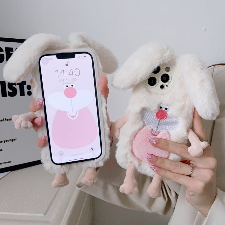 Funda de Teléfono TPU iPhone 12 Pro Diseño Conejo Dientes de Ciervo (Beige)