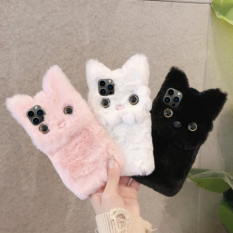 Funda para Teléfono iPhone 15 Plus Cobertura Total Gato Peluche 3D (Rosa)