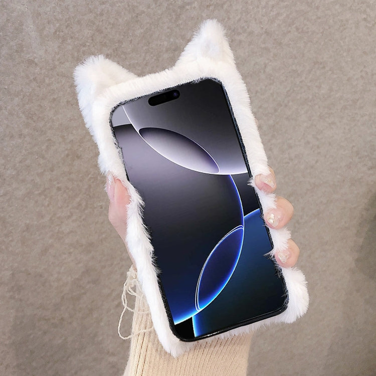 Funda para Teléfono iPhone 15 Pro Cobertura Total 3D Diseño Gato de Peluche (Negra)
