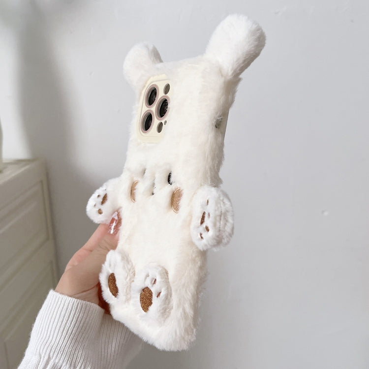 Funda para Teléfono iPhone 16 Pro Max con Osito de Peluche Sonriente en 3D (Marrón)