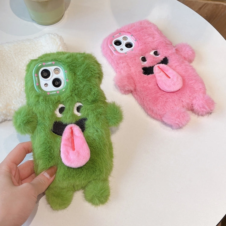 Funda de Teléfono Apple iPhone 13 Pro Diseño Monstruo Lengua Larga Magnética 3D (Verde)