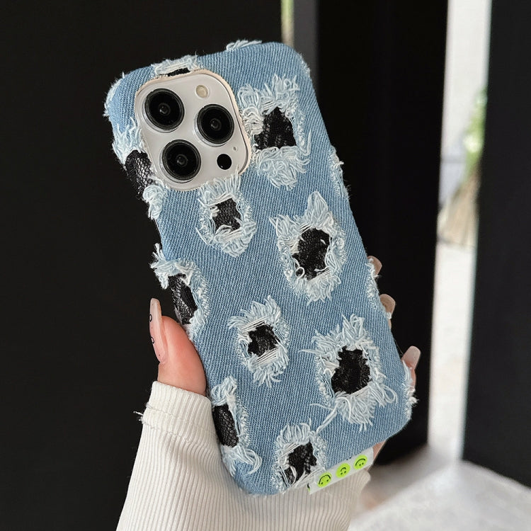 Funda para iPhone 11 de Pu con Múltiples Agujeros y Encaje (Negro)