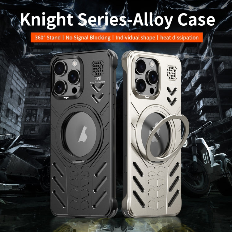 Estuche para Teléfono con Refrigeración Aleación Magsafe Serie Knight para iPhone 16 Pro Max (Negro)