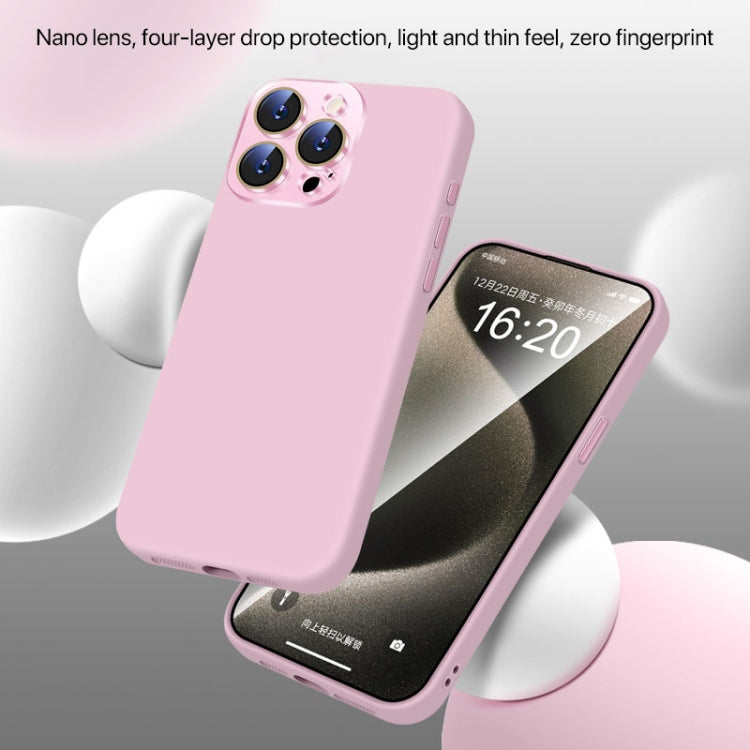 Funda de Silicona Líquida para iPhone 16 Plus con NanoLente (Blanca)