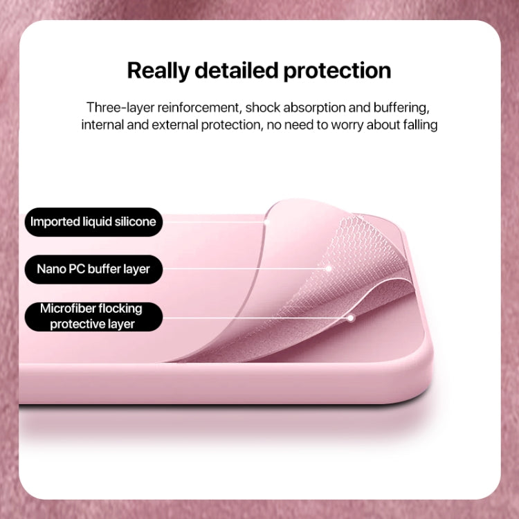 Funda de Silicona Líquida para iPhone 16 Plus con NanoLente (Blanca)
