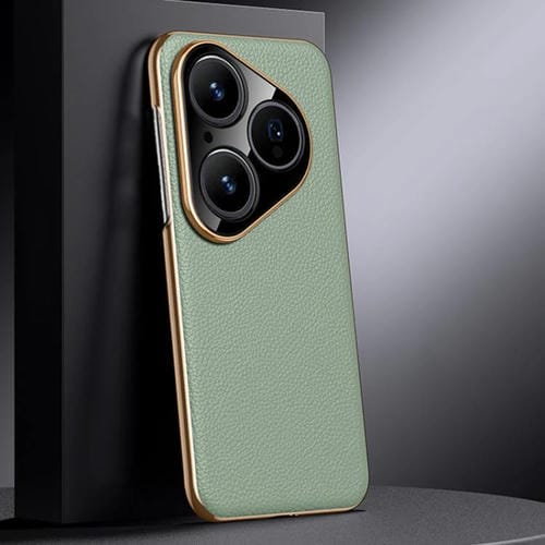 Funda de cuero genuino para Huawei Pura 80 5G (verde)