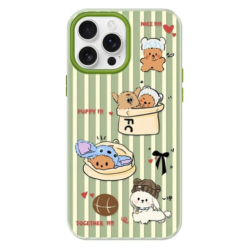 Funda híbrida TPU y Policarbonato iPhone 14 Pro con Tacto de Piel (Doghouse Green)