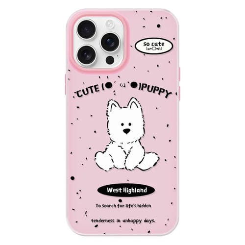 Funda Híbrida TPU Policarbonato iPhone 11 Pro Max Tacto Sedoso (Línea Rosa Perro)