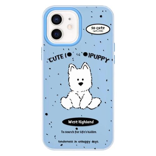 Funda híbrida TPU y Policarbonato iPhone 11 Tacto Sedoso (Azul Perro)