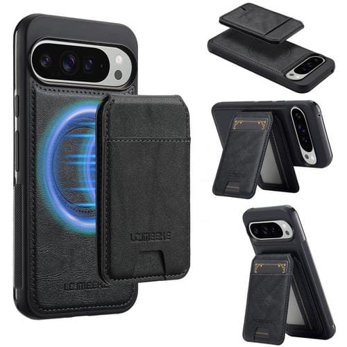 Funda para Google Pixel 10 Pro XL LC.IMEEKE L3 Series con tarjetero RFID desmontable y Magsafe (negra)