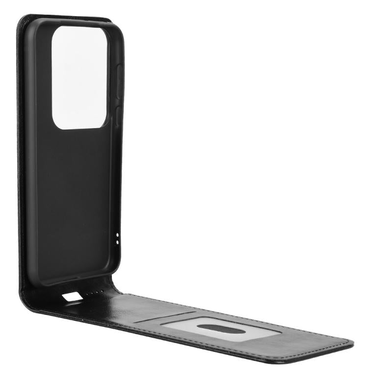 Funda de Cuero con Tapa Vertical Magnética para Huawei Pura 70 Pro 5G y 70 Pro+ 5G (Negra)