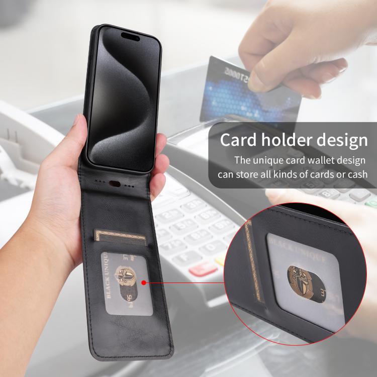 Funda de Cuero con Tapa Vertical Magnética para Huawei Pura 70 Pro 5G y 70 Pro+ 5G (Negra)
