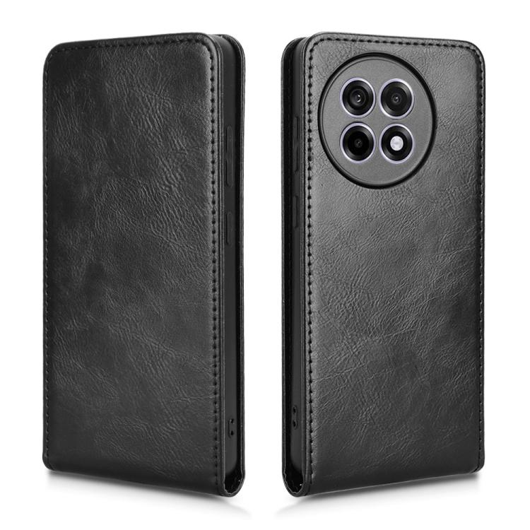 Funda de Cuero con Tapa Vertical Magnética para OnePlus Ace 5 y Ace 5 Pro (Negra)