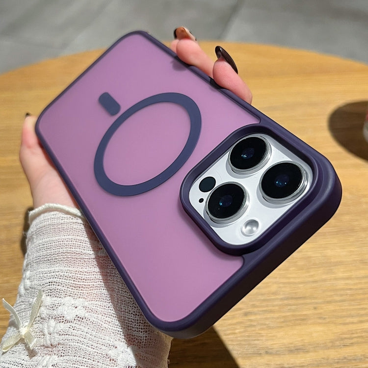 Funda para Teléfono Magsafe Frosted Skin Feel iPhone 12 (Morado Oscuro)