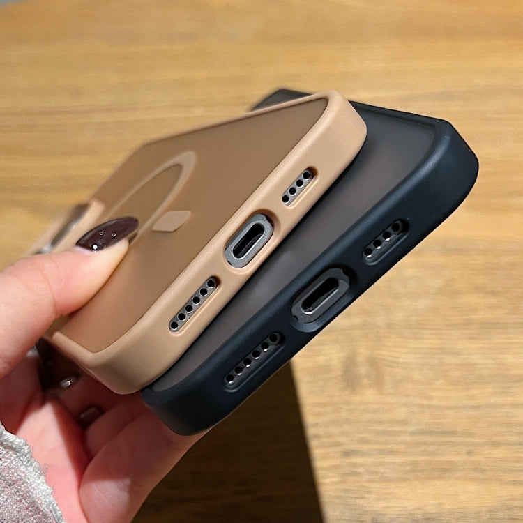 Funda para Teléfono Magsafe Frosted Skin Feel iPhone 12 (Dorado del Desierto)