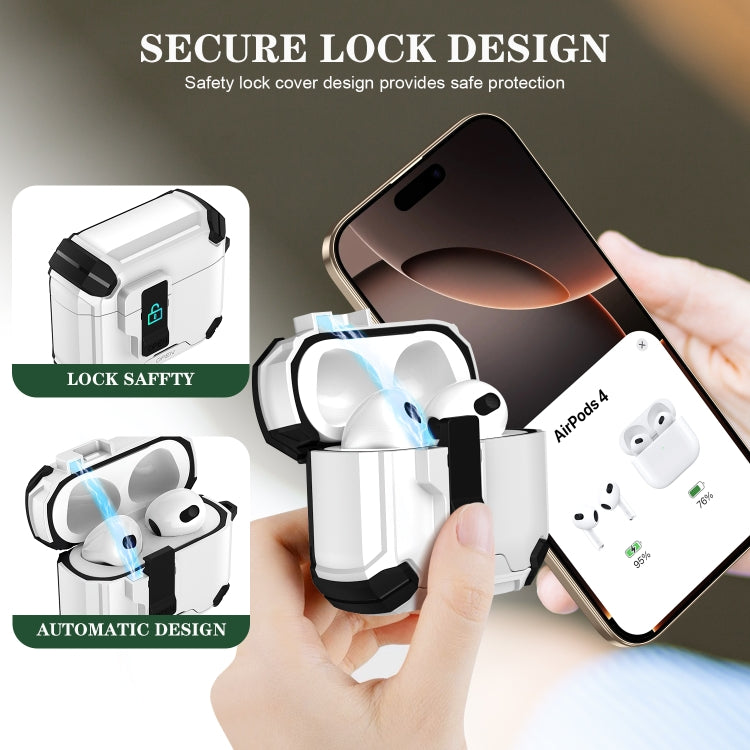 Estuche para Auriculares con Soporte Magnético Magsafe Airpods 4 (Negro y Blanco)