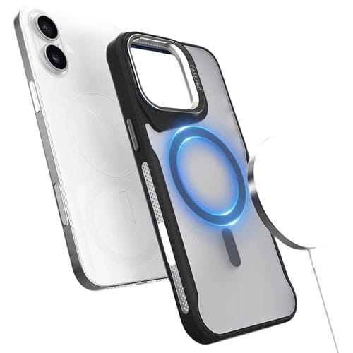 Funda Magnética para iPhone 16 con Soporte de Metal Magsafe (Negra)