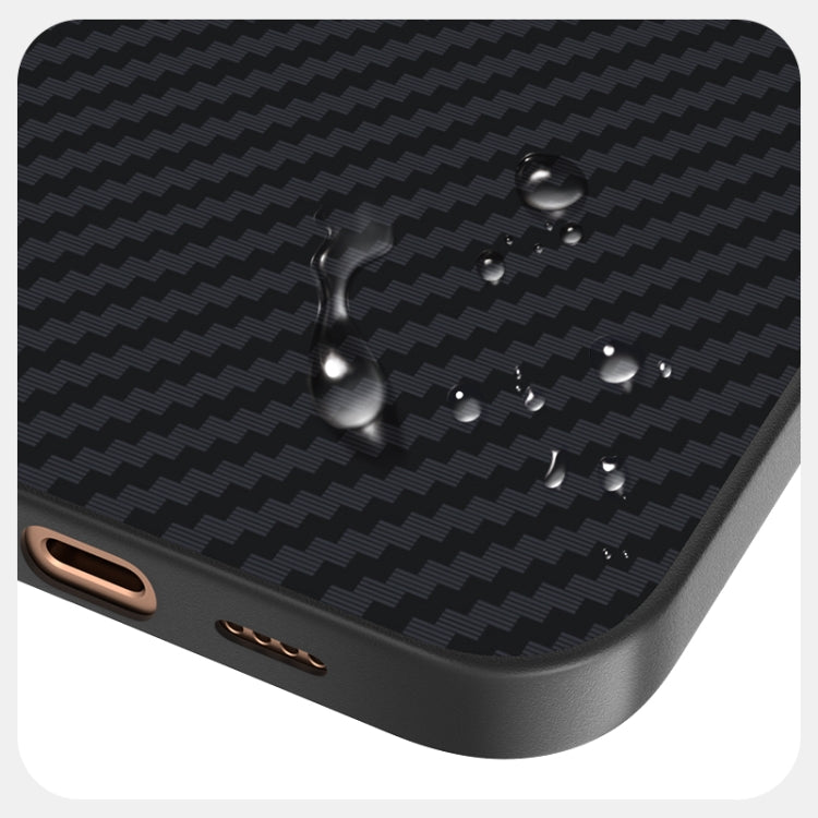 Funda para Teléfono Abeel C Carbon Fiber Series 6D Micro Relief Magsafe para iPhone 15 Plus (Negro y Gris)