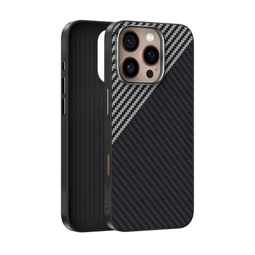 Funda para Teléfono Abeel C Carbon Fiber Series 6D Micro Relief Magsafe para iPhone 14 Pro Max (Negro y Gris)