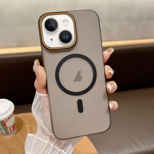 Funda para Teléfono Magsafe PC con Tapa Magnética y Tacto Suave para iPhone 14 (Negro Claro)
