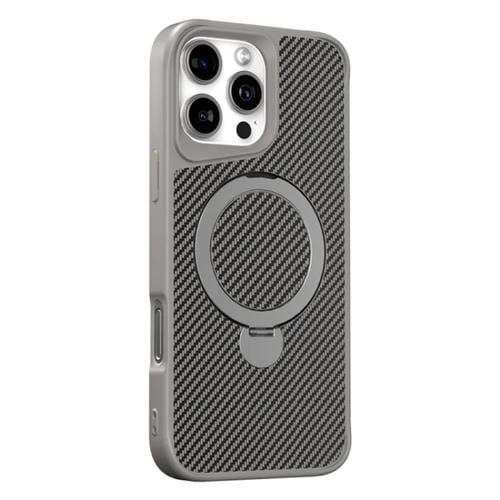 Funda para Teléfono con Soporte Magsafe 360 para iPhone 16 Pro Max (Gris Titanio)