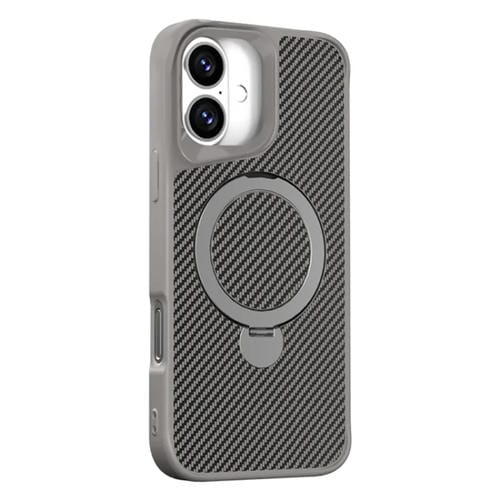 Funda para Teléfono con Soporte Magsafe 360 para iPhone 16 Plus (Gris Titanio)