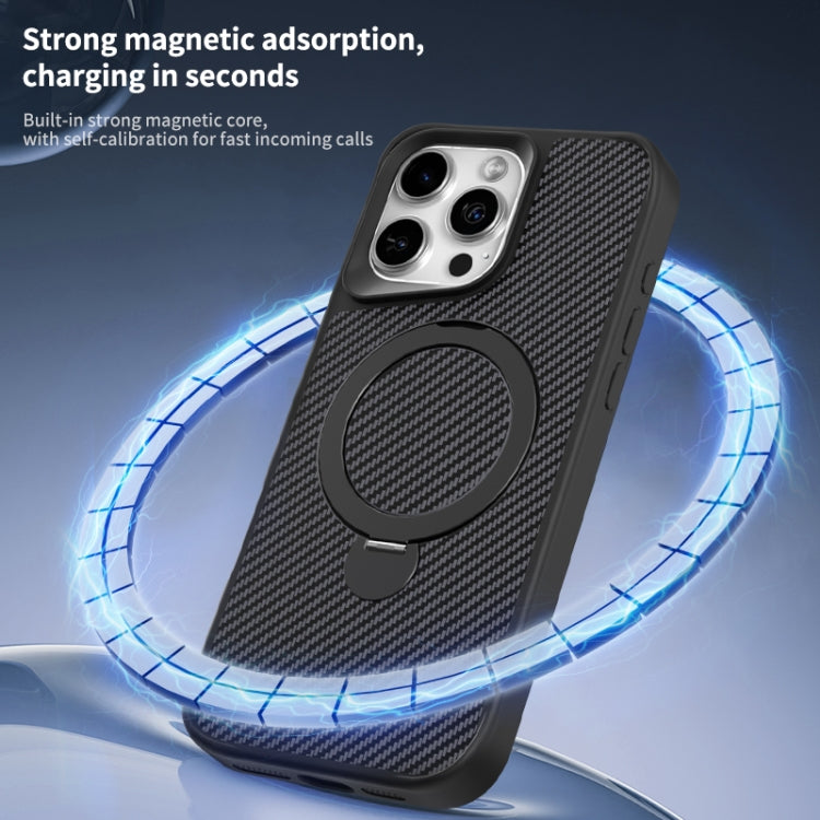 Funda para Teléfono Magsafe 360 Fibra de Carbono para iPhone 11 Pro Max (Morado)