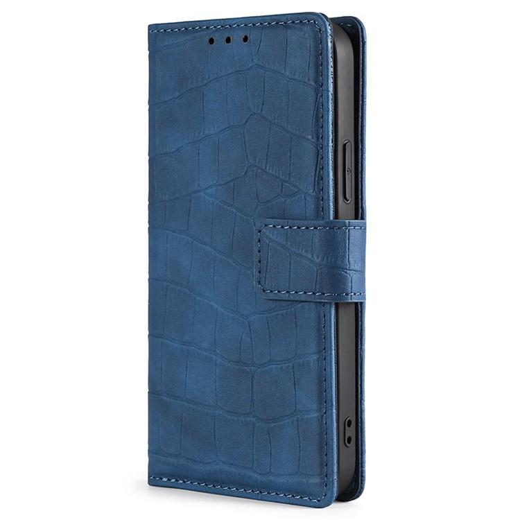 Funda de piel de cocodrilo con cierre magnético para Redmi A5 4G (171,7 mm) (azul)