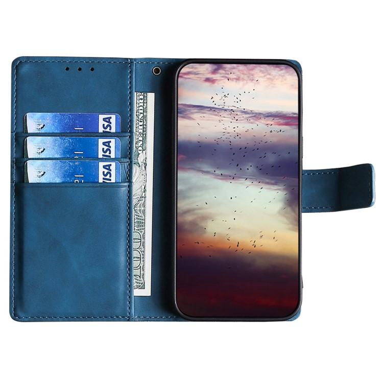 Funda de piel de cocodrilo con cierre magnético para Redmi A5 4G (171,7 mm) (azul)