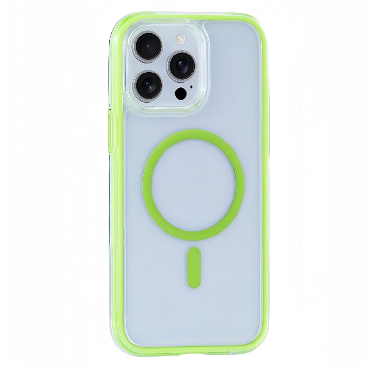 Funda para Teléfono iPhone 14 Pro Serie Y2 con Imán Magsafe Transparente (Verde Fluorescente)