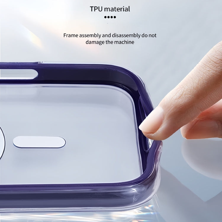 Funda para Teléfono con Imán Magsafe Transparente Serie Y2 para iPhone 14/13 (Bronce)