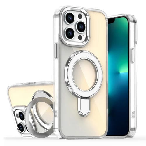 Estuche para Teléfono Magsafe iPhone 13 Pro con Soporte Revestimiento Degradado (Transparente)