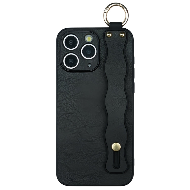Funda TPU con Soporte para Pulsera Ondulada iPhone 11 Pro Max (Negra)