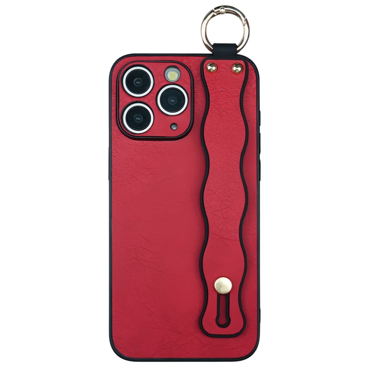 Funda TPU con Soporte Pulsera Ondulada para iPhone 11 Pro Max (Rojo)