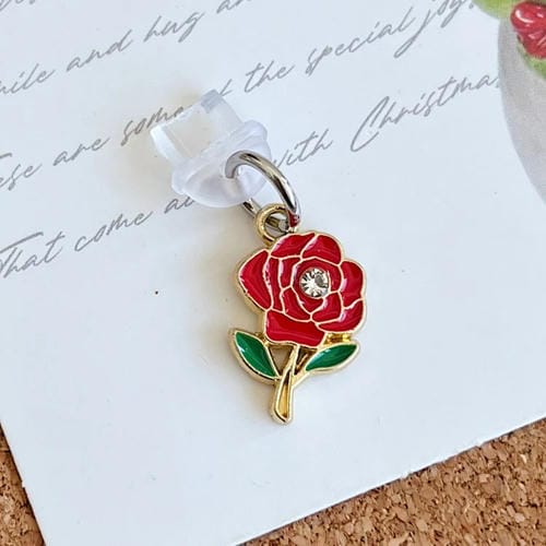 Conector Antipolvo Micro USB Serie Navideña (Rosa)