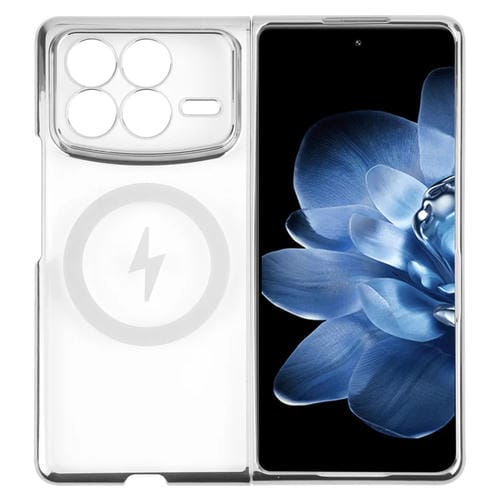 Funda para Teléfono Xiaomi Mix Fold 4 con Carcasa de PC Galvanizada Brillante 6D Magsafe (Galaxy Silver)
