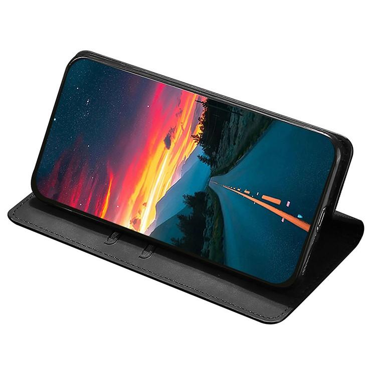 Funda de cuero magnética con textura de piel para Redmi A5 4G (171,7 mm) (negro)