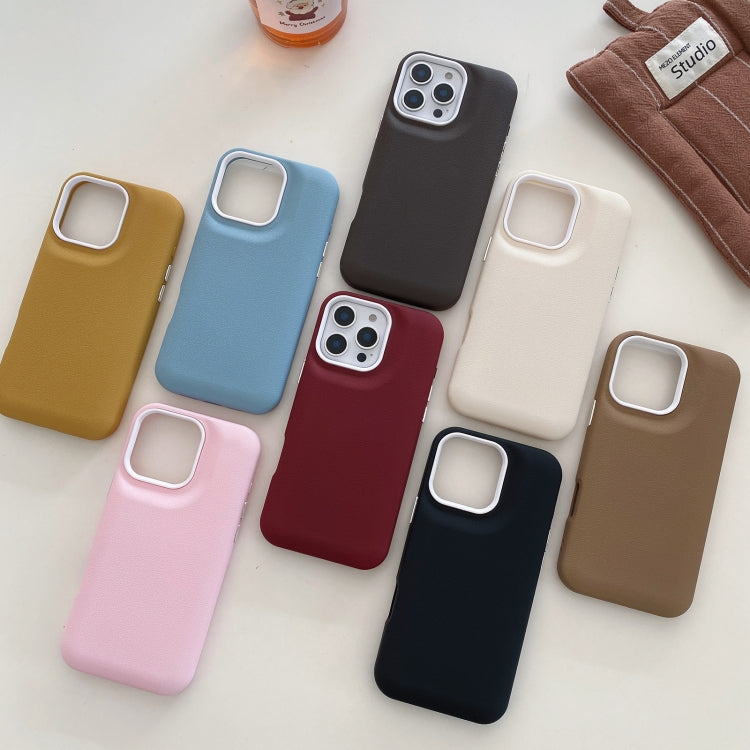 Funda de Cuero para iPhone 12 con Textura (Negra)