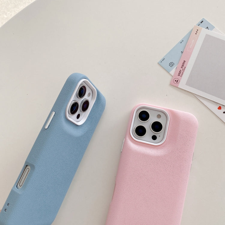 Funda de Cuero para iPhone 12 Textura (Rojo Vino)