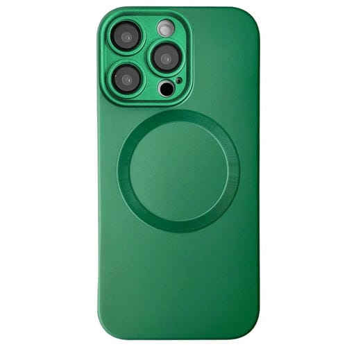 Funda para Teléfono TPU Magsafe iPhone 12 Pro Textura Cd Pintura Metalizada (Verde)