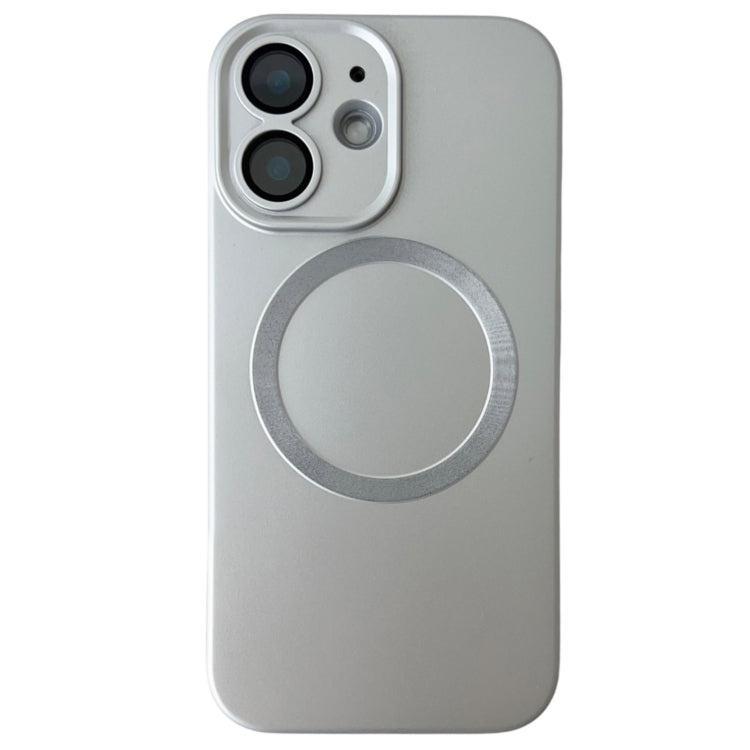Funda para Teléfono TPU Magsafe iPhone 12 Textura Cd Pintura Metalizada (Plateada)