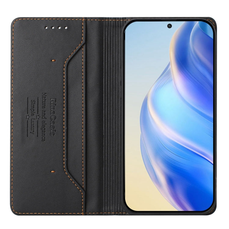 Funda Cuero Rfid Tecno Pova 4 Rc01 Doble Pliegue Succión Magnética (Negra)