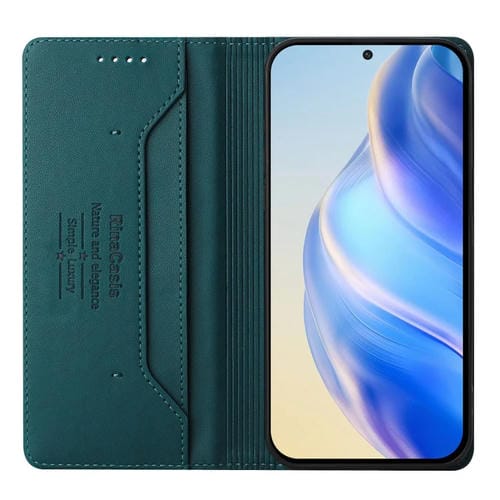 Funda Cuero Doble Pliegue Succión Magnética Rfid para Tecno Spark 30 Pro 4G Rc01 (Verde Oscuro)