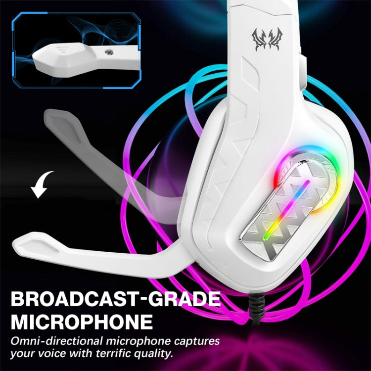 Auriculares Estéreo Para Juegos Kotion Each G4100 Con Micrófono Y Diadema (Blanco Y Negro) Longitud 2,1 M