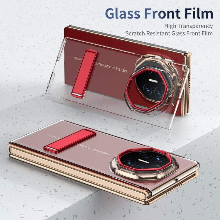 Funda híbrida TPU y PC con soporte para Huawei Mate Xt Ultimate (Rojo)