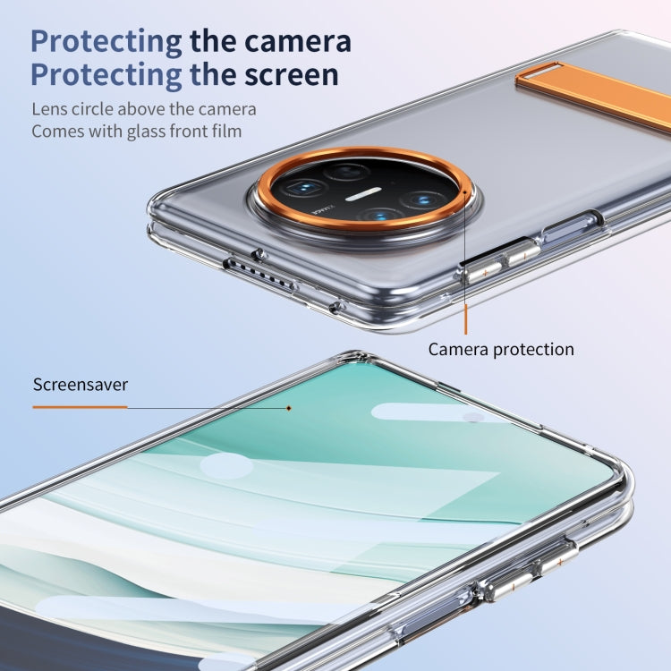 Funda híbrida TPU y PC con soporte para Huawei Mate X3 (Naranja)