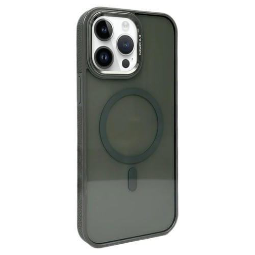 Funda para Teléfono Magsafe iPhone 13 Pro Max con Marco de Lente de Metal (Gris Oscuro)
