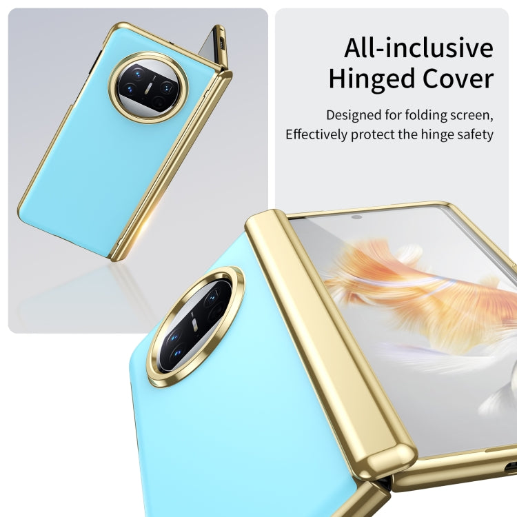 Funda para Teléfono Huawei Mate X3 con Revestimiento al Vacío Esmerilado Ag Integrado (Azul Hielo)